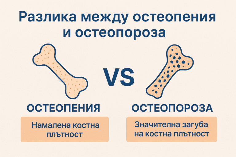 Разлика между остеопения и остеопороза: симптоми, причини и превенция